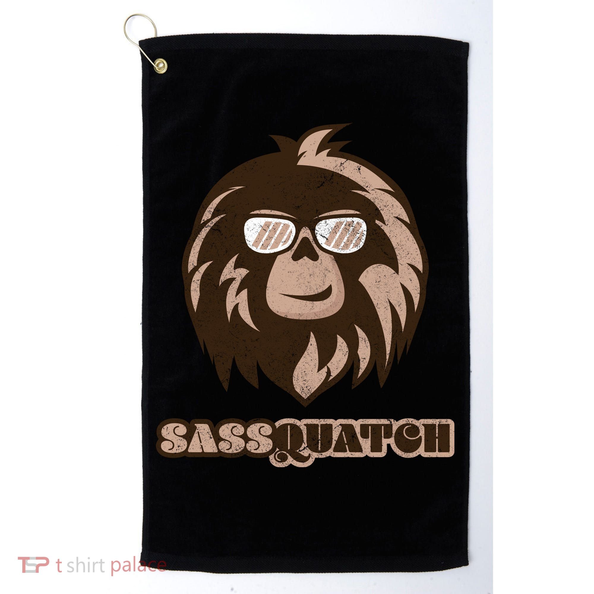 Sassquatch Funny Sasquatch Golf Towel