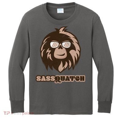 Sassquatch Funny Sasquatch Kids Long Sleeve Shirt
