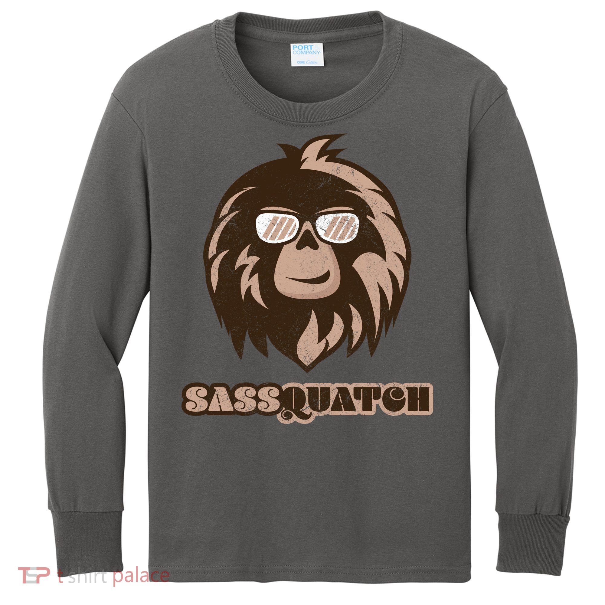Sassquatch Funny Sasquatch Kids Long Sleeve Shirt