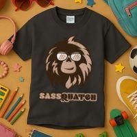 Sassquatch Funny Sasquatch Kids T-Shirt thumb 3