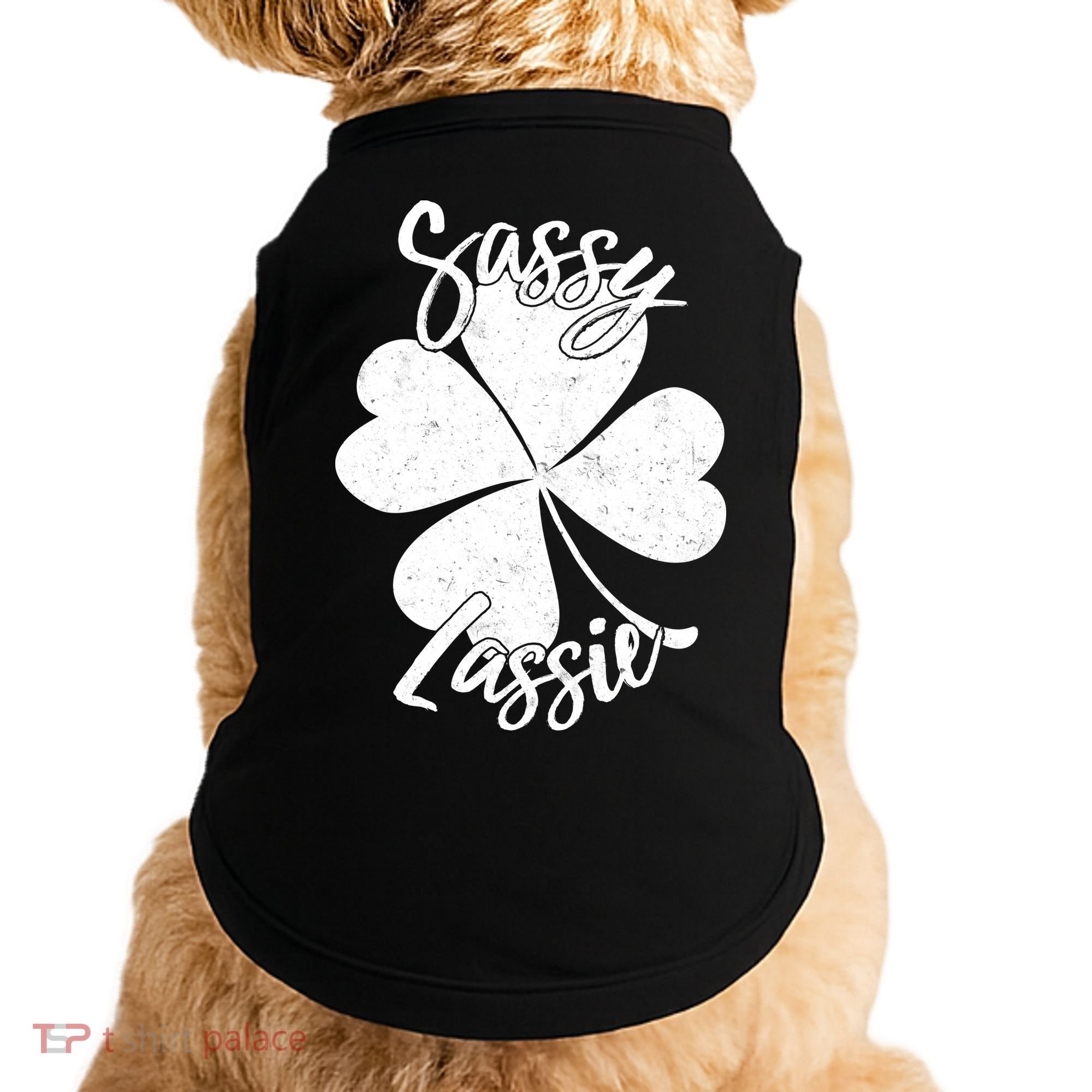 Sassy Lassie Irish Clover St. Patrick's Day Doggie Tank