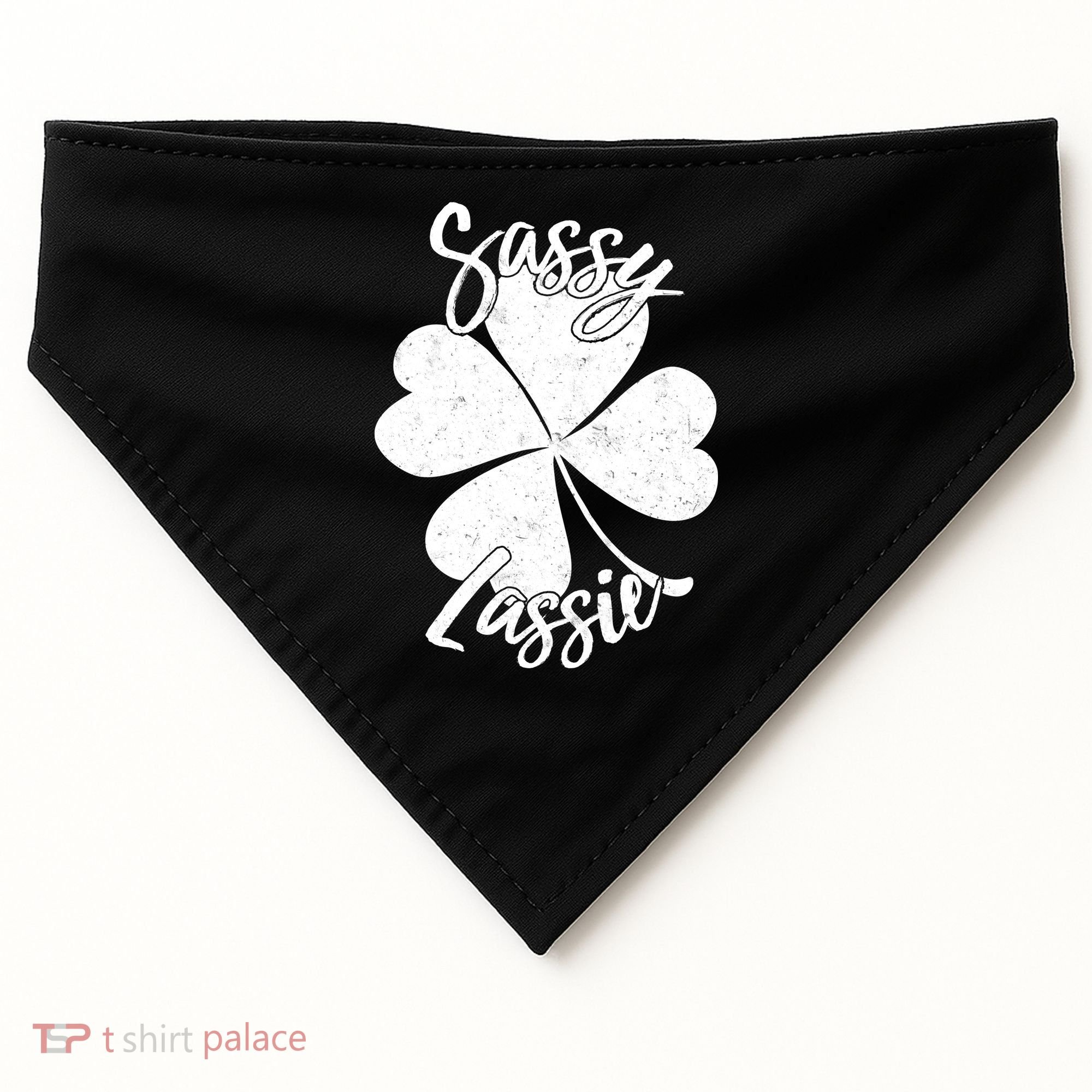 Sassy Lassie Irish Clover St. Patrick's Day USA-Made Doggie Bandana