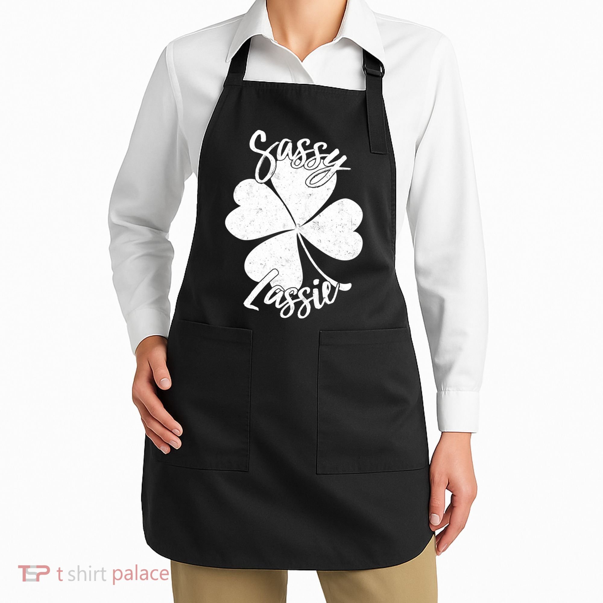 Sassy Lassie Irish Clover St. Patrick's Day Apron