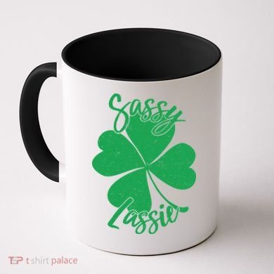 Sassy Lassie Irish Clover St. Patrick's Day Coffee Mug