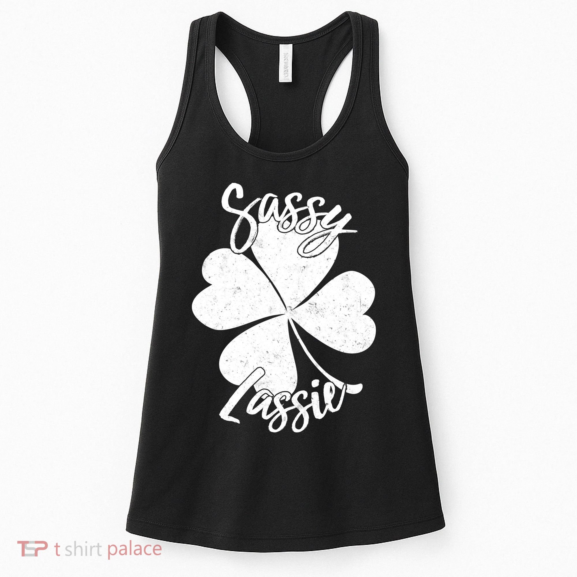 Sassy Lassie Irish Clover St. Patrick's Day Women's Tank Top