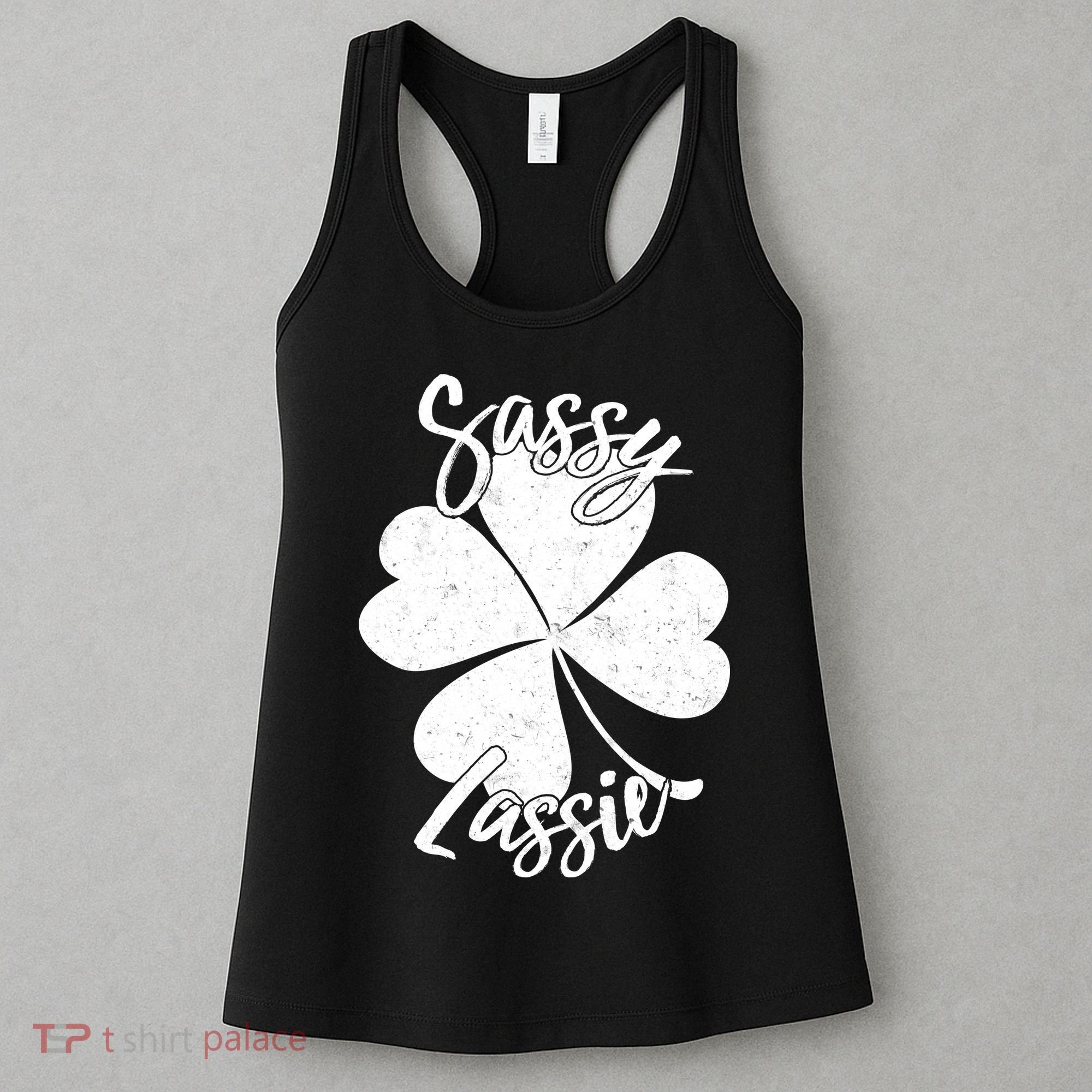 Sassy Lassie Irish Clover St. Patrick's Day Women's Tank Top