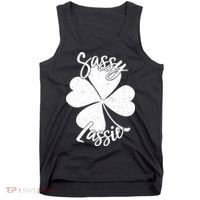 Sassy Lassie Irish Clover St. Patrick's Day Tank Top thumb 0