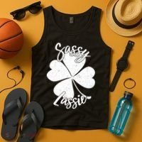 Sassy Lassie Irish Clover St. Patrick's Day Tank Top thumb 4