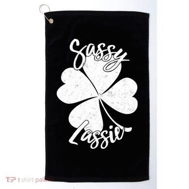Sassy Lassie Irish Clover St. Patrick's Day Golf Towel