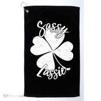 Sassy Lassie Irish Clover St. Patrick's Day Golf Towel thumb 0