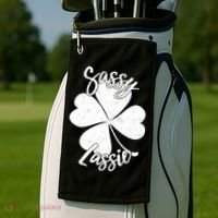 Sassy Lassie Irish Clover St. Patrick's Day Golf Towel thumb 2