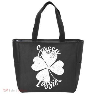 Sassy Lassie Irish Clover St. Patrick's Day Tote Bag