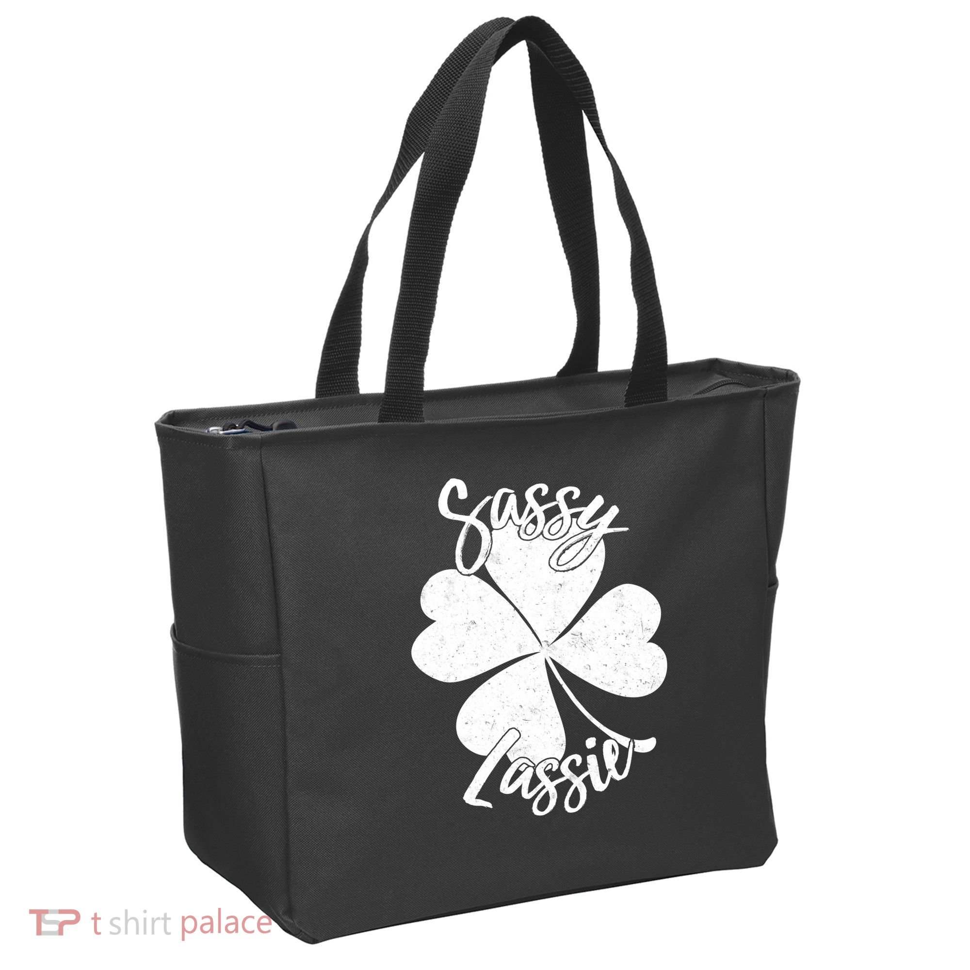 Sassy Lassie Irish Clover St. Patrick's Day Tote Bag