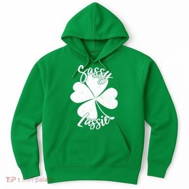 Sassy Lassie Irish Clover St. Patrick's Day Hoodie