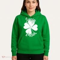 Sassy Lassie Irish Clover St. Patrick's Day Hoodie thumb 5