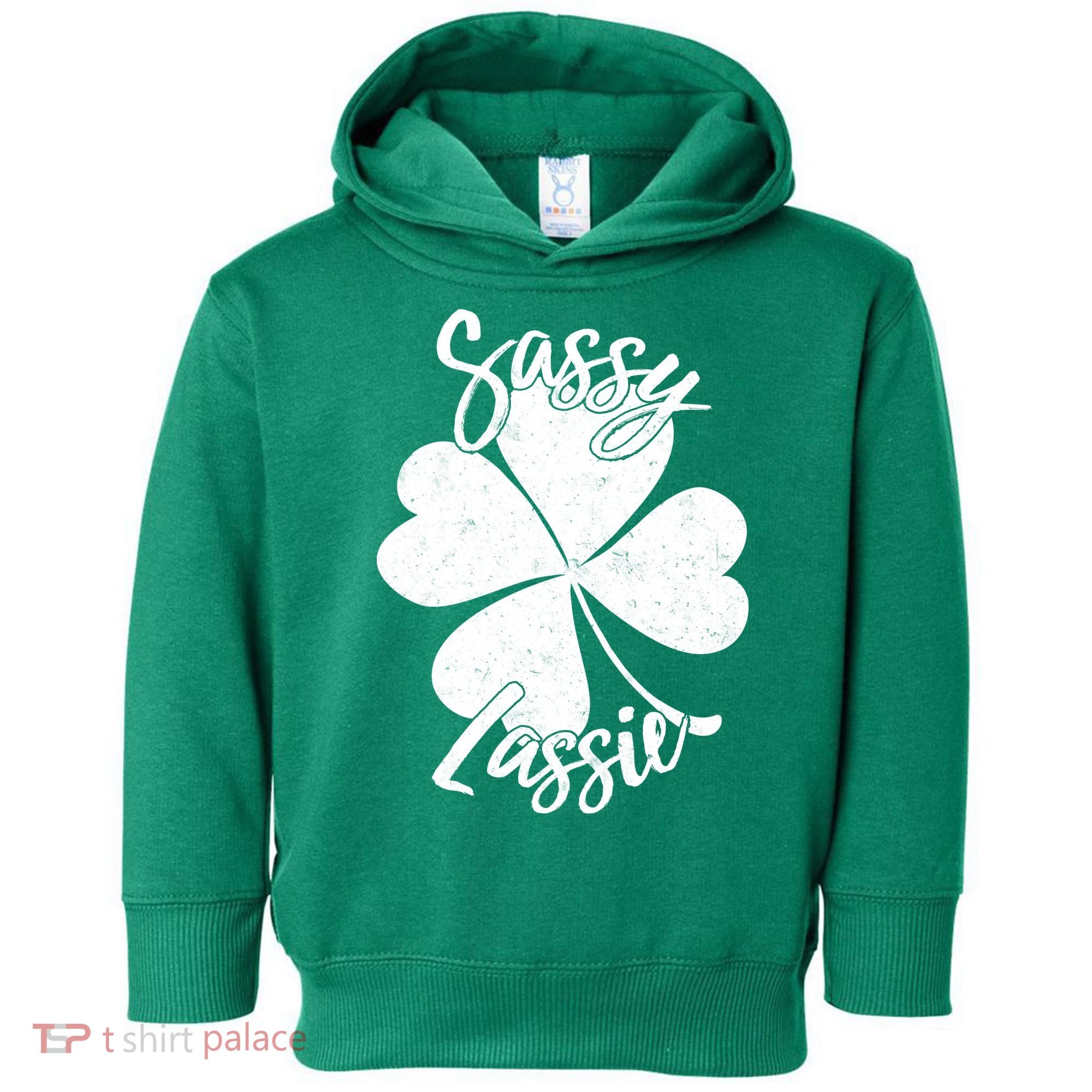 Sassy Lassie Irish Clover St. Patrick's Day Toddler Hoodie