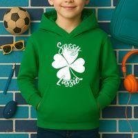 Sassy Lassie Irish Clover St. Patrick's Day Kids Hoodie thumb 2