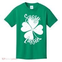 Sassy Lassie Irish Clover St. Patrick's Day Kids T-Shirt thumb 0