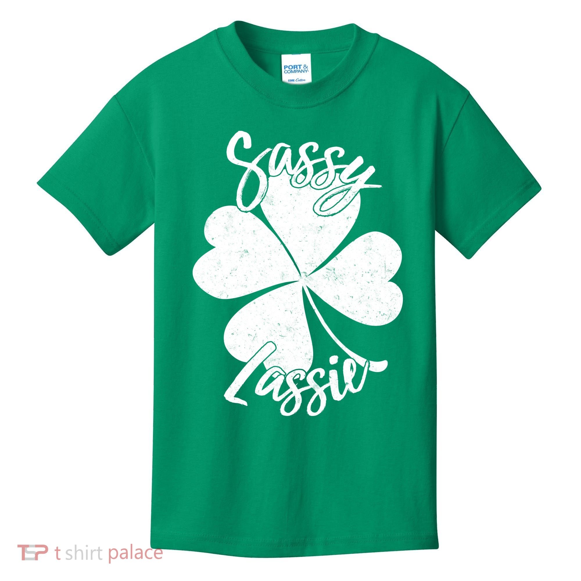 Sassy Lassie Irish Clover St. Patrick's Day Kids T-Shirt