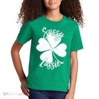 Sassy Lassie Irish Clover St. Patrick's Day Kids T-Shirt thumb 2
