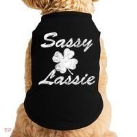 Sassy Lassy Irish Clover St. Patricks Day Doggie Tank thumb 0