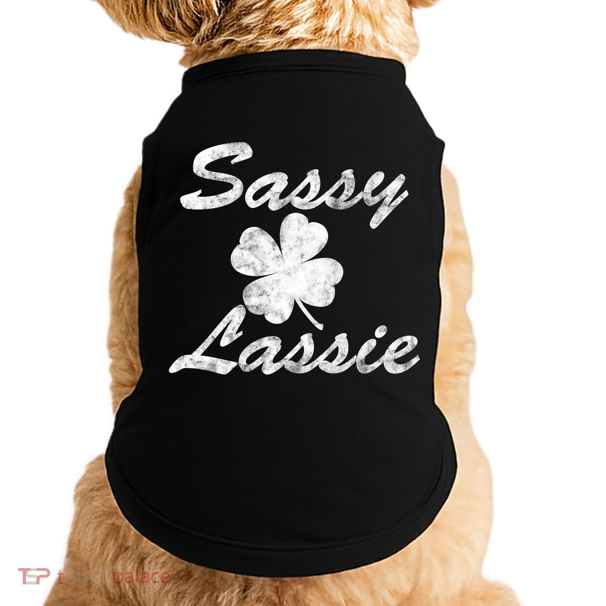 Sassy Lassy Irish Clover St. Patricks Day Doggie Tank
