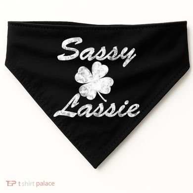 Sassy Lassy Irish Clover St. Patricks Day USA-Made Doggie Bandana