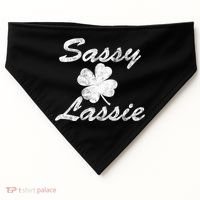 Sassy Lassy Irish Clover St. Patricks Day USA-Made Doggie Bandana thumb 0