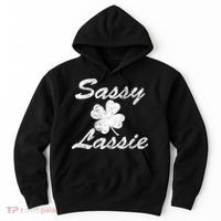 Sassy Lassy Irish Clover St. Patricks Day Hoodie thumb 0