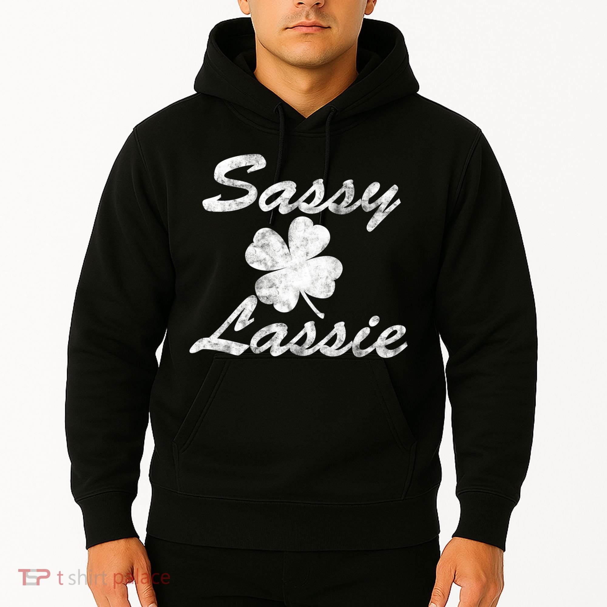 Sassy Lassy Irish Clover St. Patricks Day Hoodie