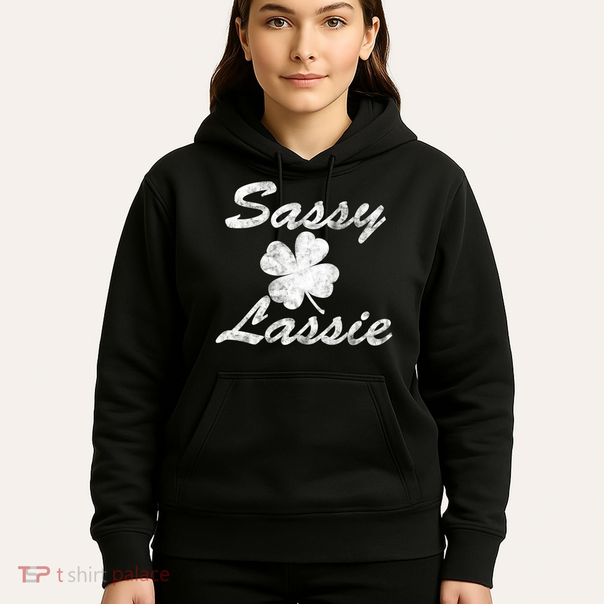 Sassy Lassy Irish Clover St. Patricks Day Hoodie