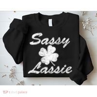 Sassy Lassy Irish Clover St. Patricks Day Sweatshirt thumb 2