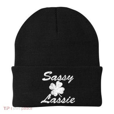 Sassy Lassy Irish Clover St. Patricks Day Beanie