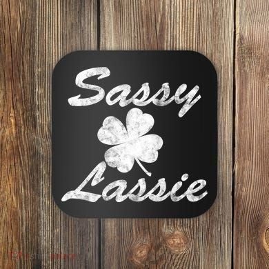 Sassy Lassy Irish Clover St. Patricks Day Coaster