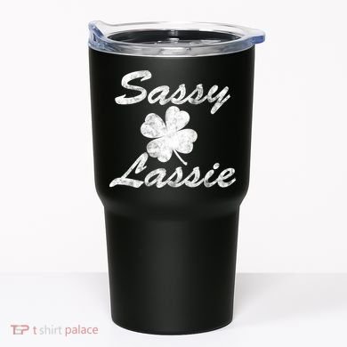 Sassy Lassy Irish Clover St. Patricks Day Tumbler