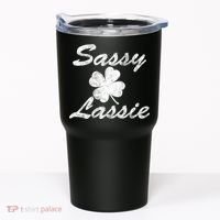 Sassy Lassy Irish Clover St. Patricks Day Tumbler thumb 0