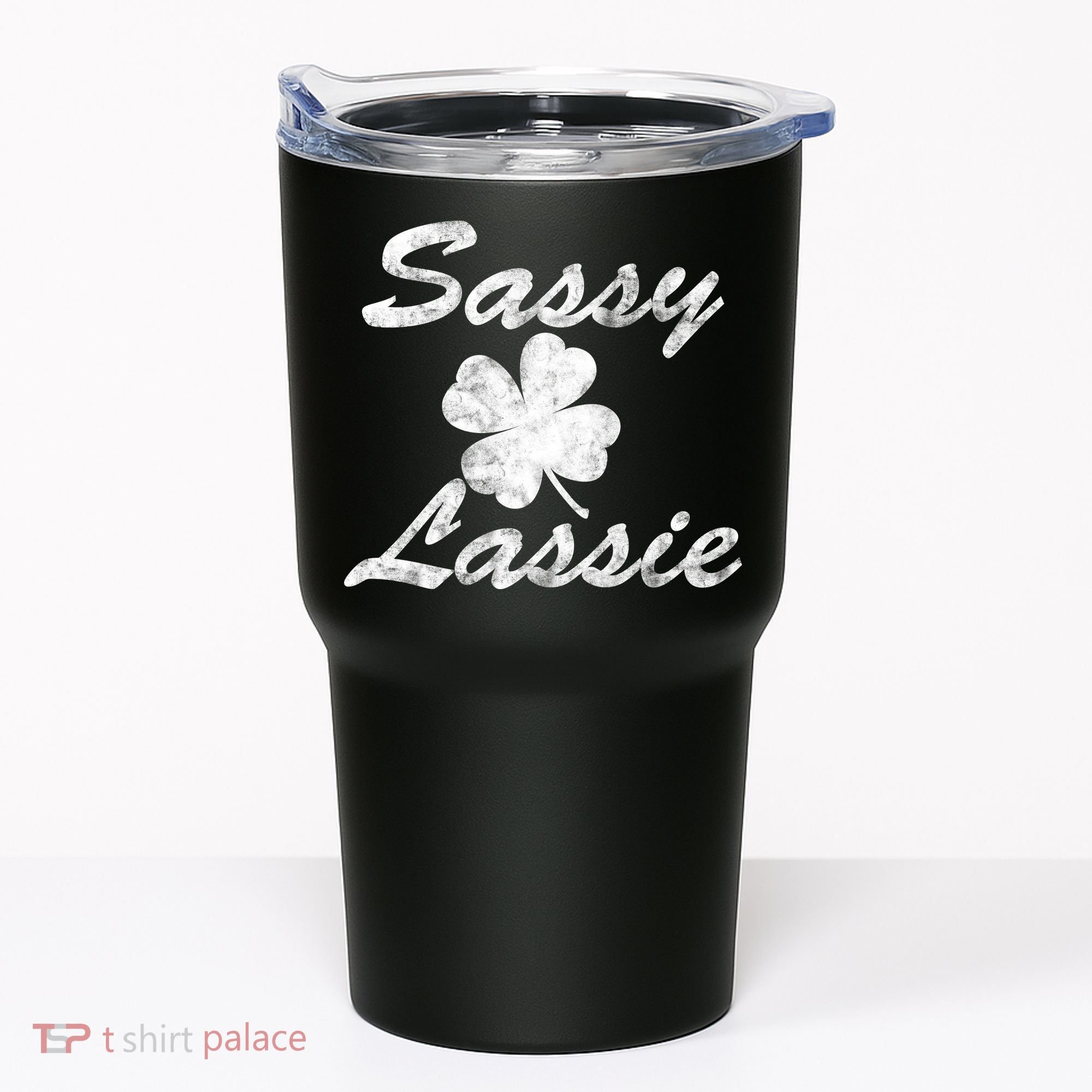 Sassy Lassy Irish Clover St. Patricks Day Tumbler