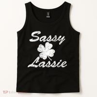 Sassy Lassy Irish Clover St. Patricks Day Tank Top thumb 2