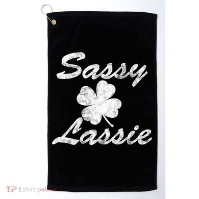 Sassy Lassy Irish Clover St. Patricks Day Golf Towel