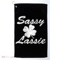 Sassy Lassy Irish Clover St. Patricks Day Golf Towel thumb 0