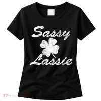 Sassy Lassy Irish Clover St. Patricks Day Women's T-Shirt thumb 0