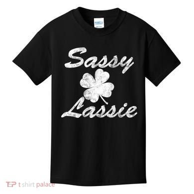 Sassy Lassy Irish Clover St. Patricks Day Kids T-Shirt