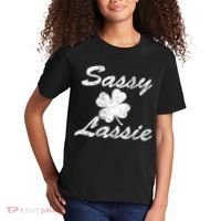 Sassy Lassy Irish Clover St. Patricks Day Kids T-Shirt thumb 2