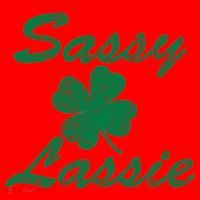 Sassy Lassy Irish Clover St. Patricks Day Santa Hat thumb 1