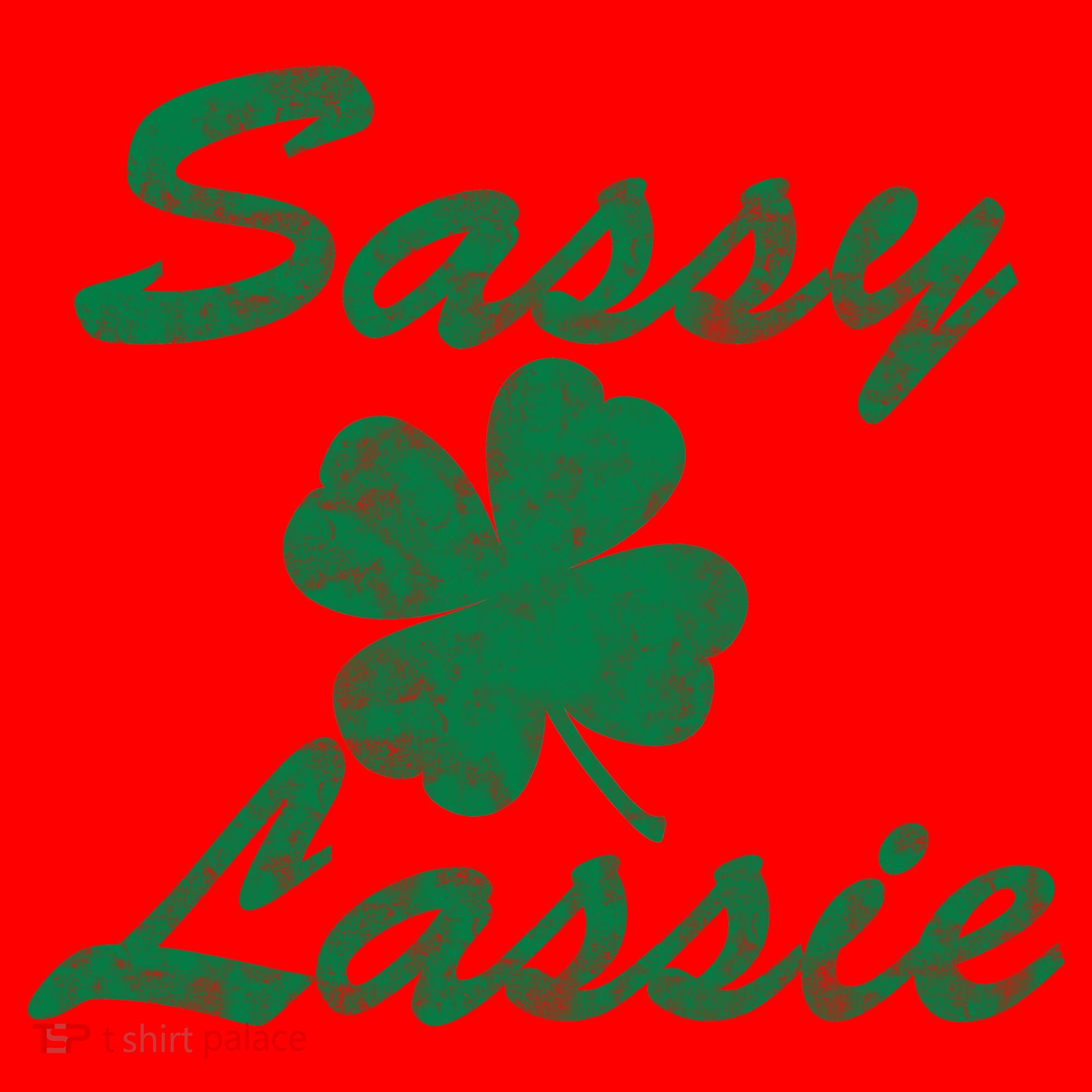 Sassy Lassy Irish Clover St. Patricks Day Santa Hat