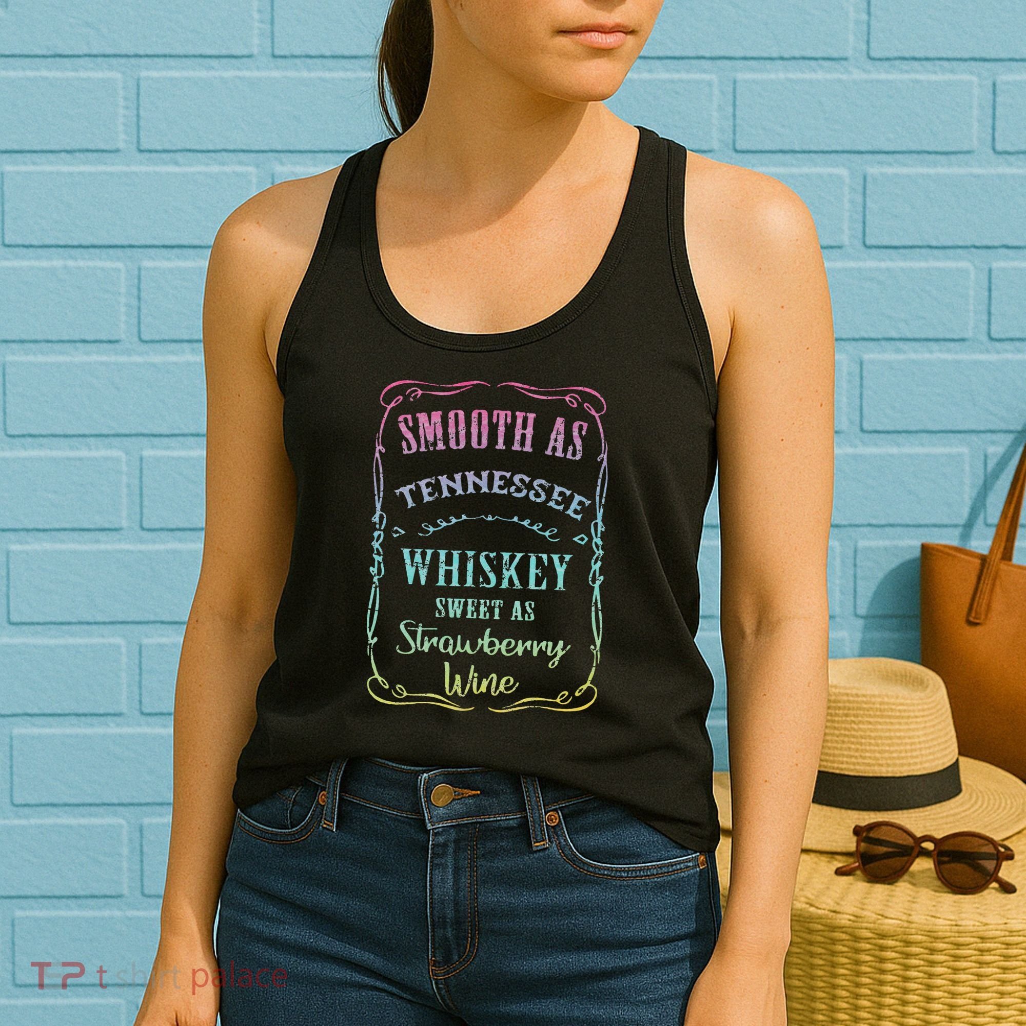 Smooth as Tennessee Whiskey Funny Humour Tee Vacation Women's Tank Top