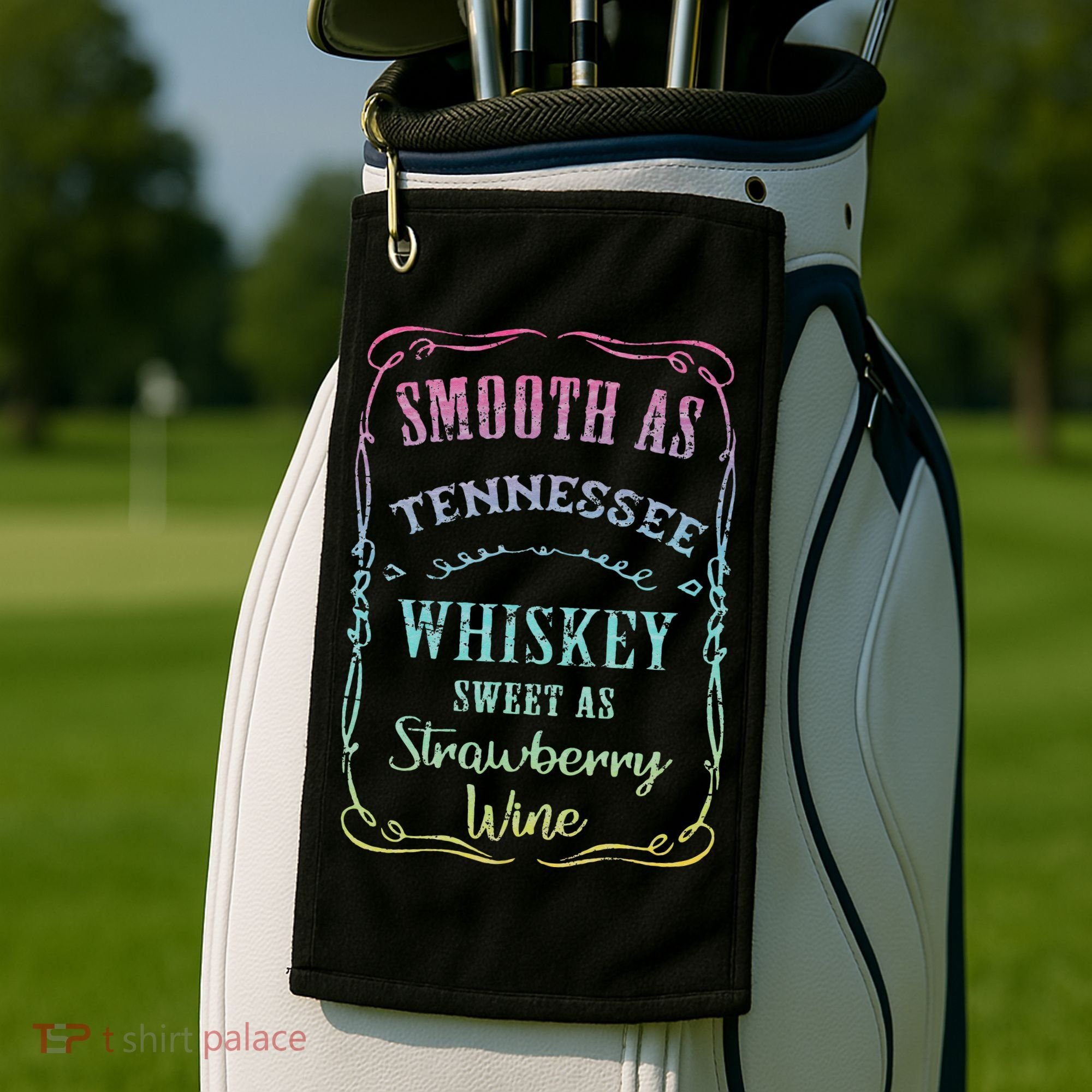 Smooth as Tennessee Whiskey Funny Humour Tee Vacation Golf Towel