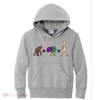 Stoned Ape Theory Psychedelic Magic Mushroom Monkey Kids Hoodie thumb 0