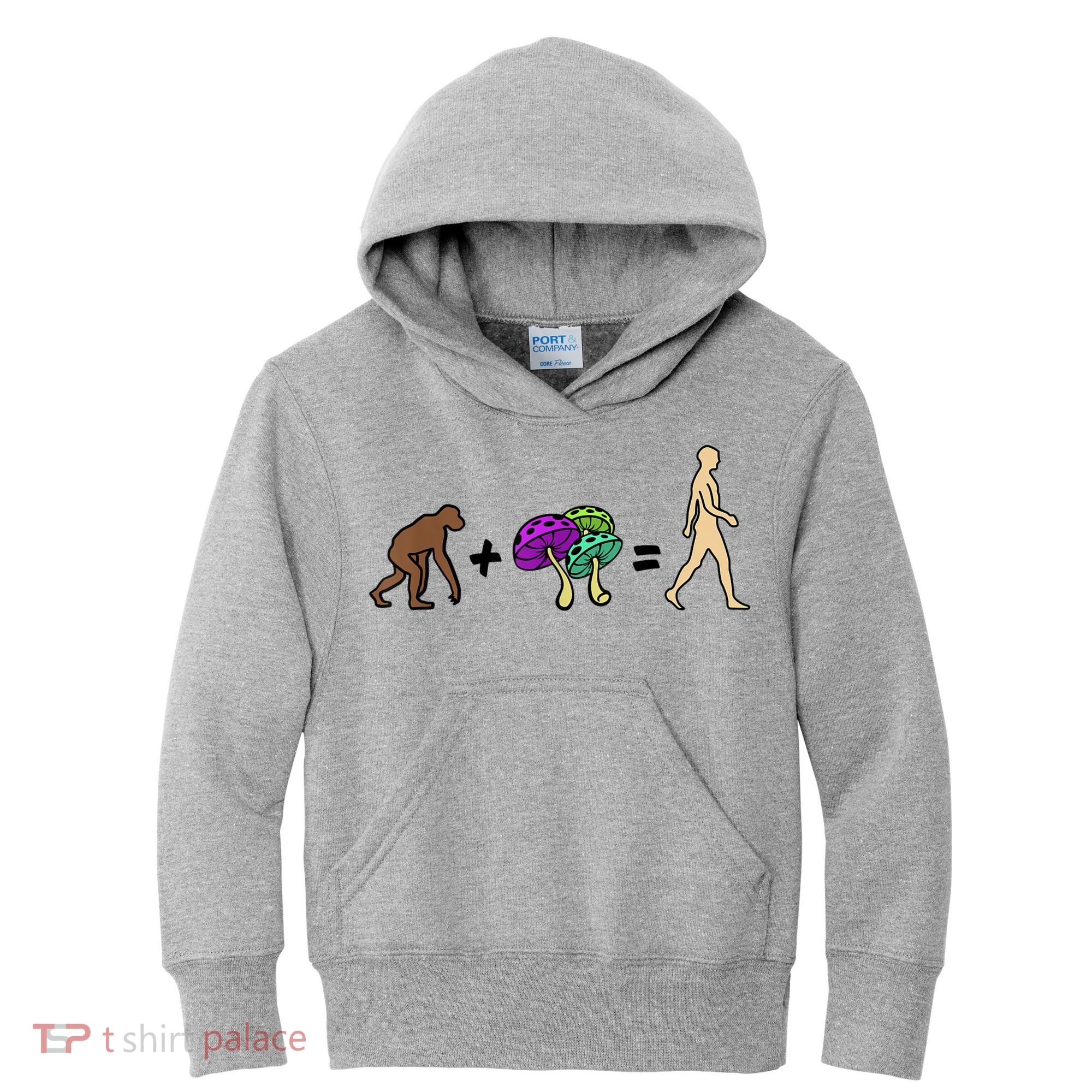 Stoned Ape Theory Psychedelic Magic Mushroom Monkey Kids Hoodie