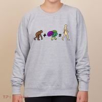 Stoned Ape Theory Psychedelic Magic Mushroom Monkey Women's Sweatshirt thumb 0